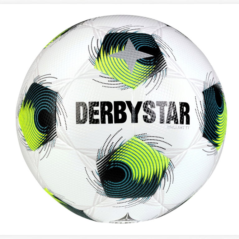 Derbystar Fussball Brilliant TT v26 (Tainingsball) weiss/grün/gelb - 1 Ball